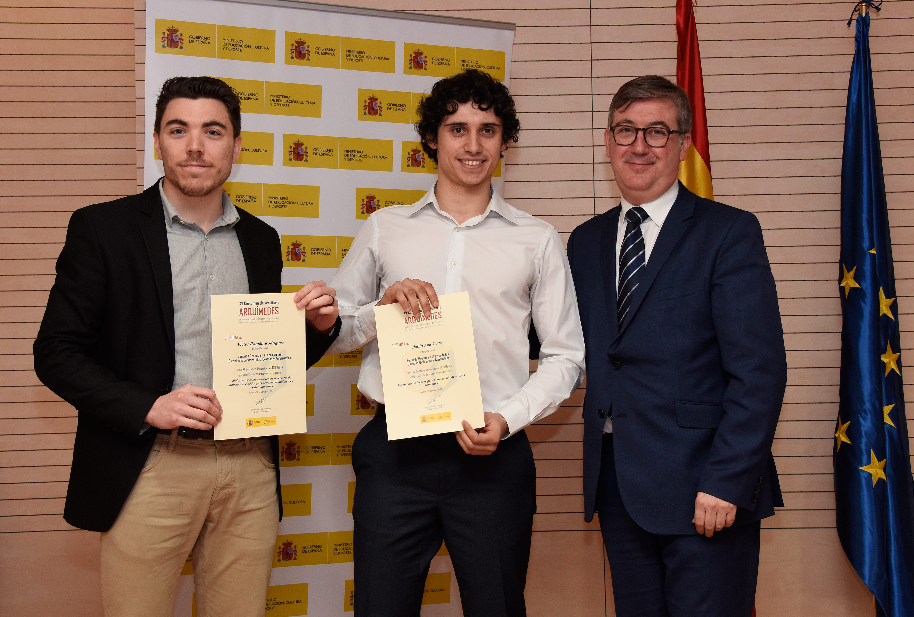 Pablo Aza Toca, winner of the 2nd Award of the "Archimedes Competition"