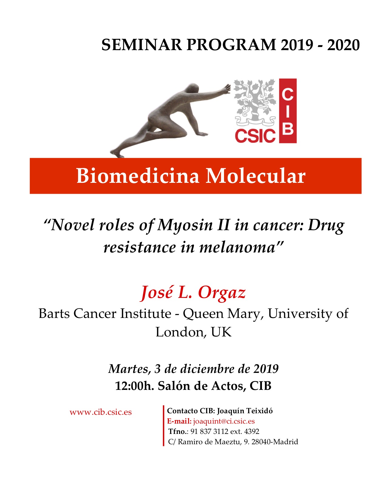 Novel roles of Myosin II in cancer: Drug resistance in melanoma