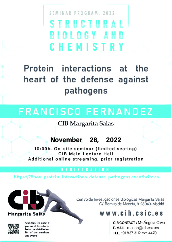 Cartel del seminario de Francisco Fernández el 28 de noviembre de 2022