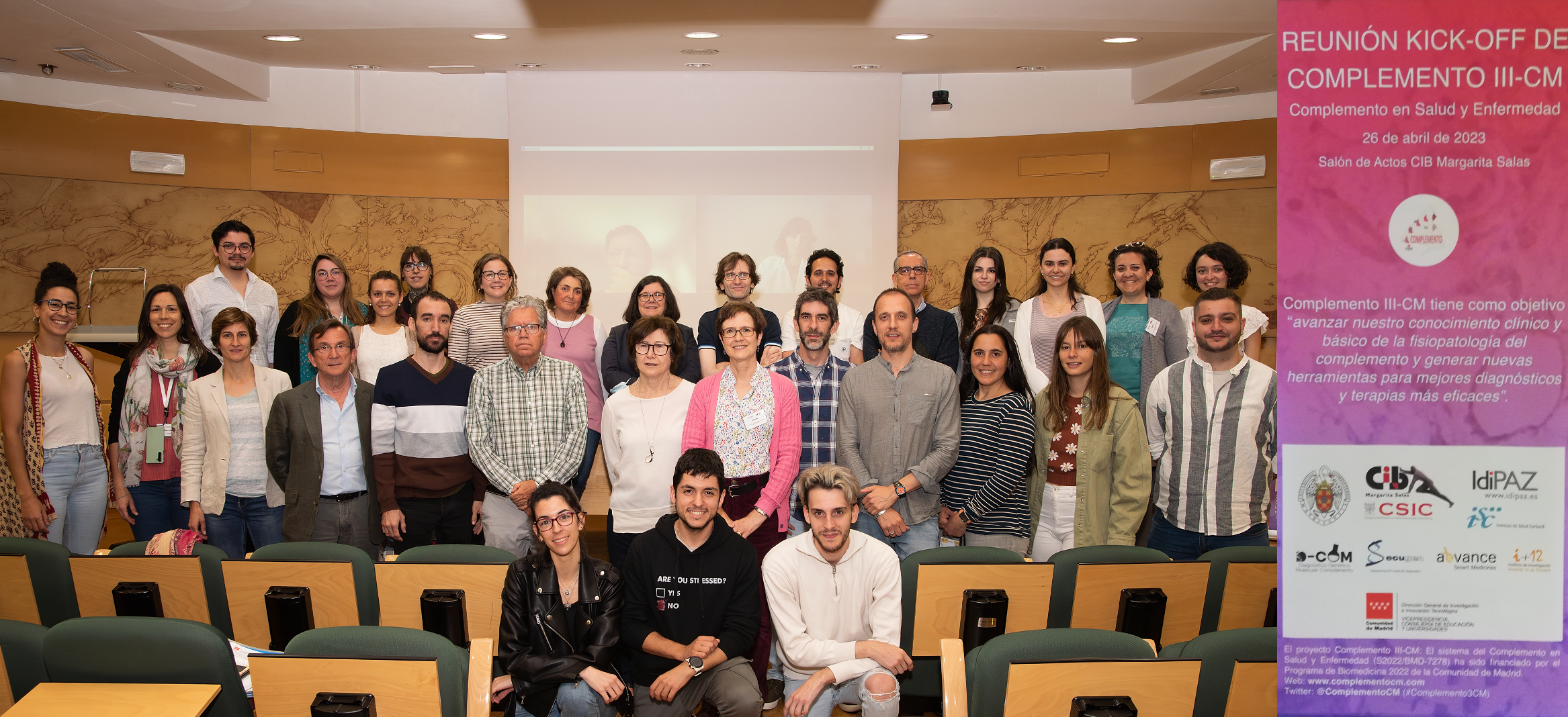 Foto de grupo de la reunión del programa Complemento 3-CM