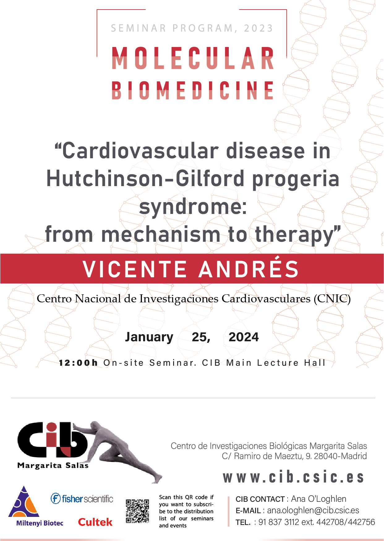Cartel del seminario de Vicente Andrés del 25 de enero de 2024