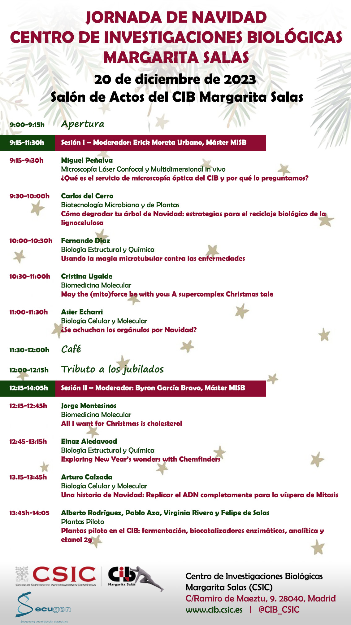 Cartel de la Jornada de Navidad 2023