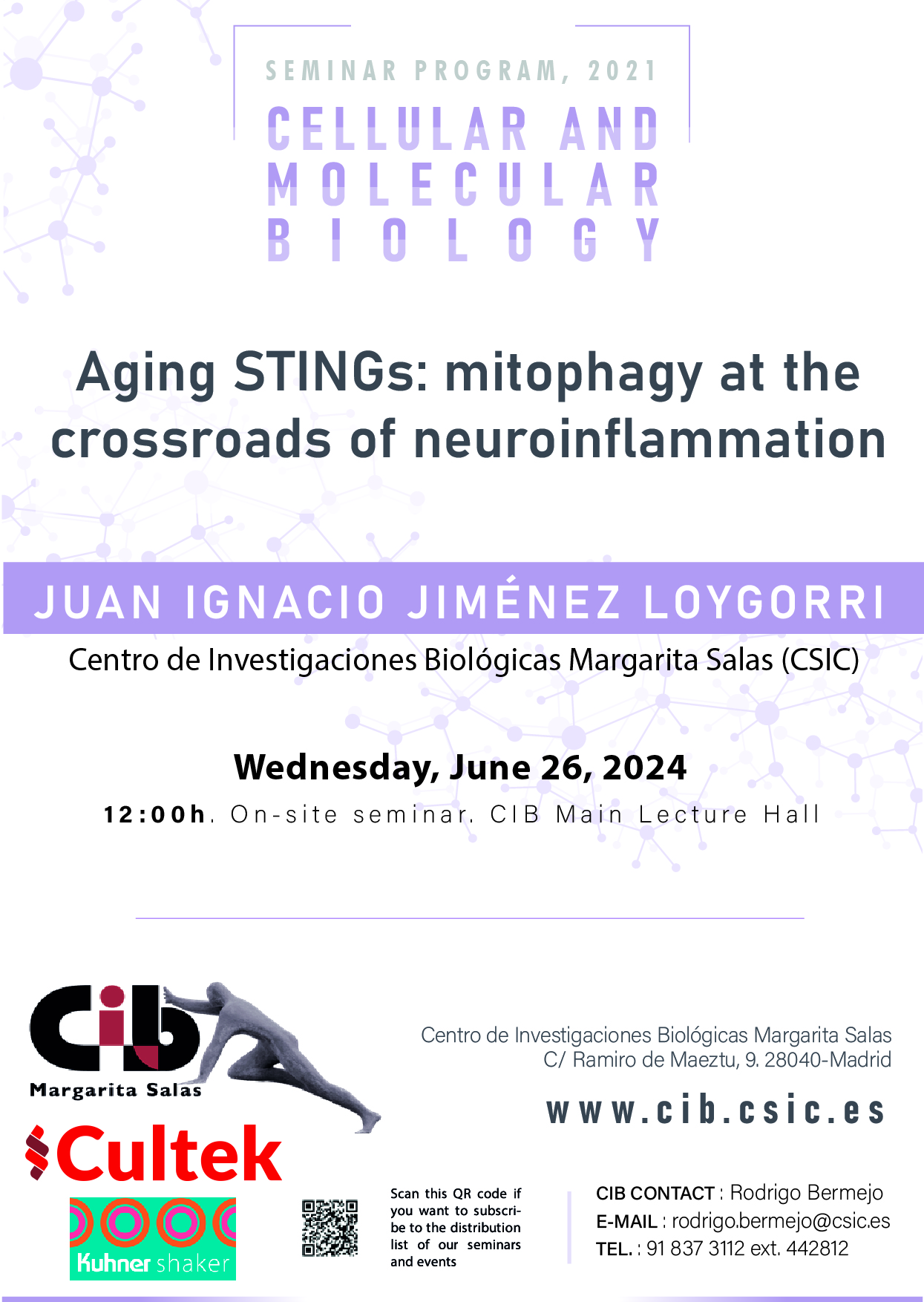 Cartel del seminario de Juan Ignacio Jiménez Loygorri del 26 de junio de 2024