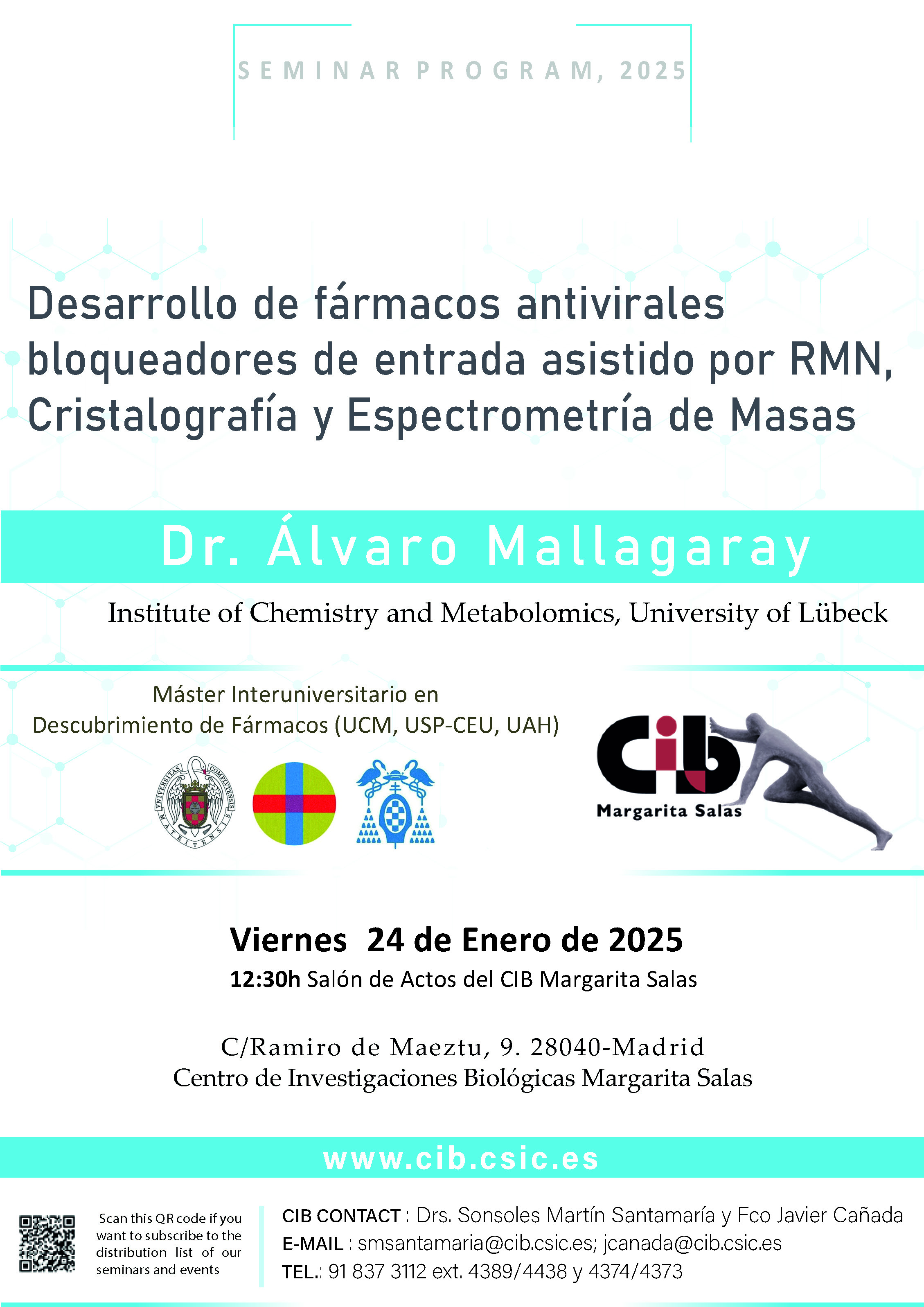 Cartel del seminario de Álvaro Mallagaray del 24 de enero de 2024