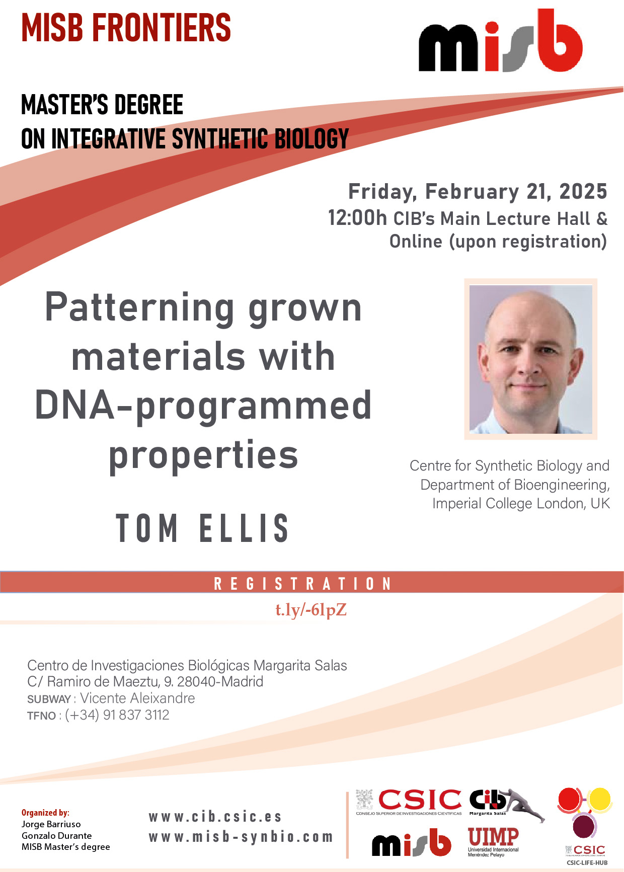 Cartel del seminario de Tom Ellis del 21 de febrero de 2025