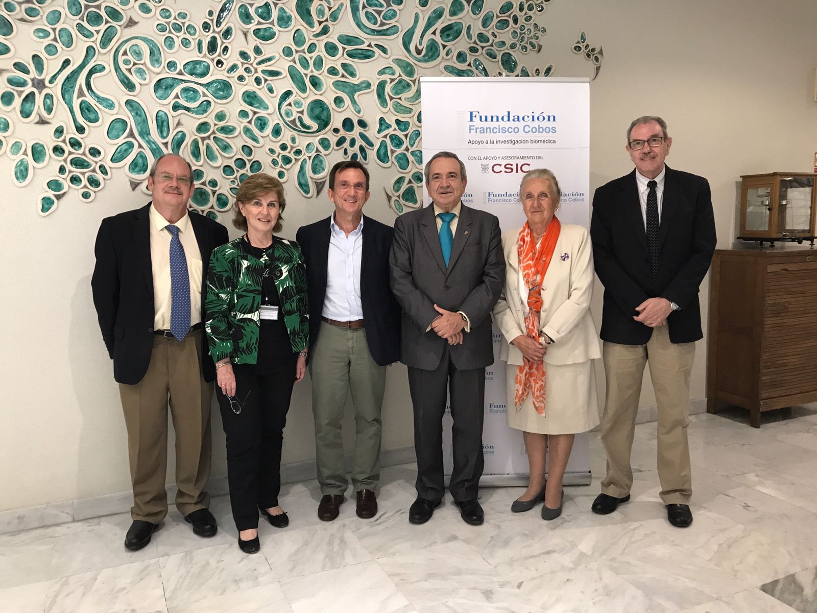 Representantes del CIB y de la Fundación Francisco Cobos